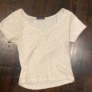 Brandy Melville Flower Button Up